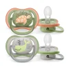Avent 2 ciucci ultra air 6-18 mesi colore verde/grigio – philips