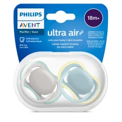Avent 2 ciucci ultra air 18+ mesi colore grigio/blu – philips