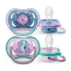 Avent 2 ciucci ultra air 6-18 mesi colore blu/rosa – philips