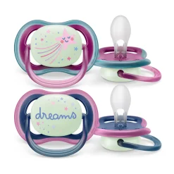 Avent 2 ciucci ultra air night time 6-18 mesi decorazione stella/dreams – philips