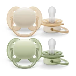 Avent 2 ciucci ultra soft 0-6 mesi colore arancione/verde – philips