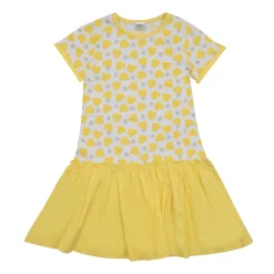 Mawi Abito bimba -giallo stampa cuori