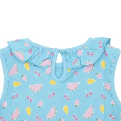 Mawi Abito estivo bimba azzurro stampato