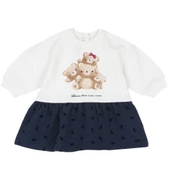 Chicco Abito m/l panna e blu con orsi –