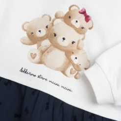 Chicco Abito m/l panna e blu con orsi –
