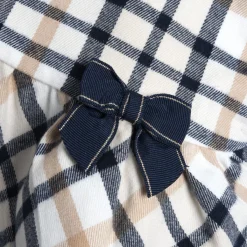 Chicco Abito ml tartan con fiocco blu –