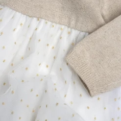 Chicco Abito oro con tulle –