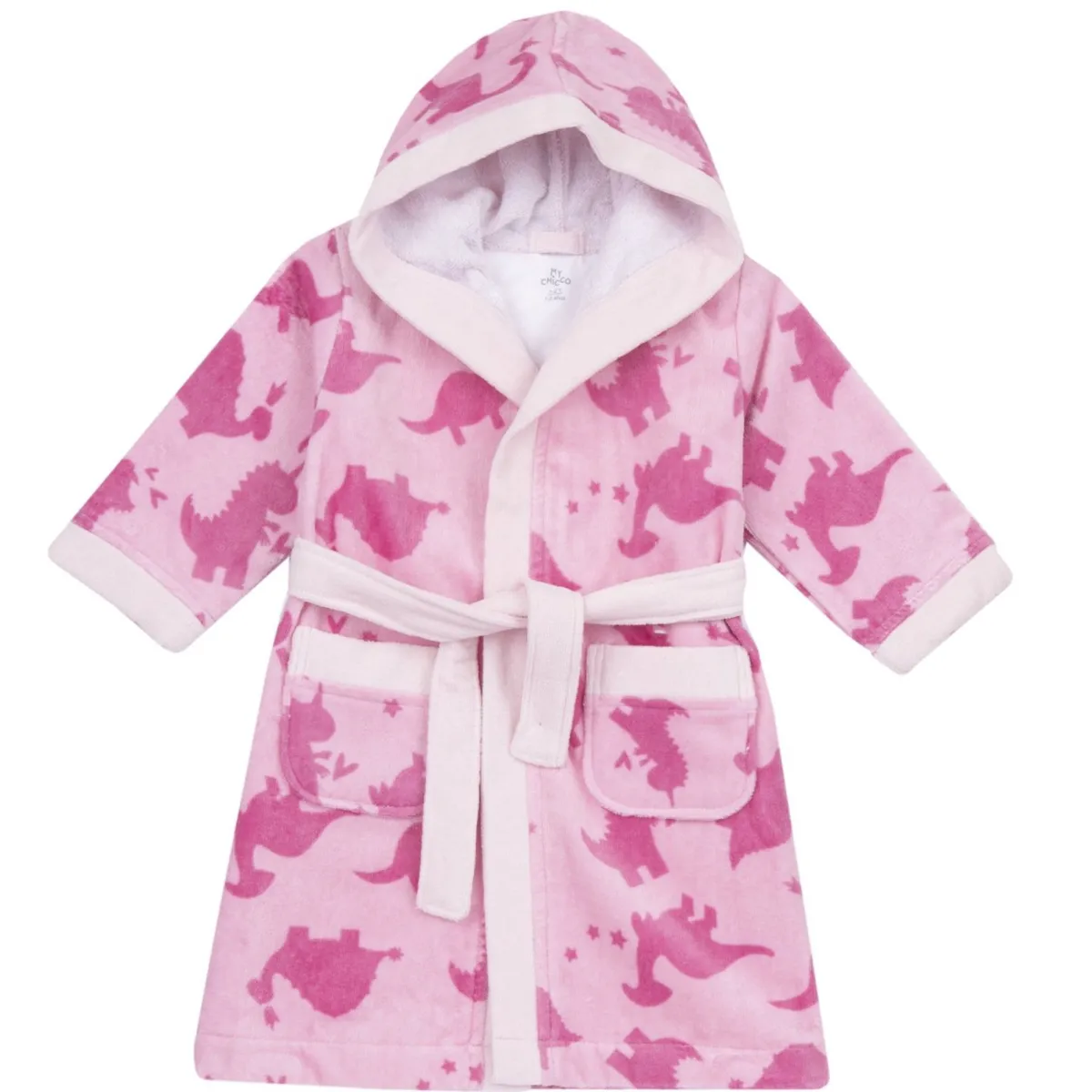 Chicco Accappatoio dino rosa –