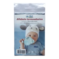 AEROBIE Alfabeto termoadesivo marcabiancheria azzurro