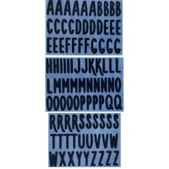 AEROBIE Alfabeto termoadesivo marcabiancheria azzurro