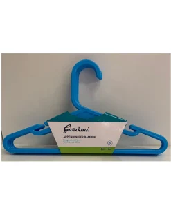 Giordani Appendi abiti in plastica azzurri 6 pz