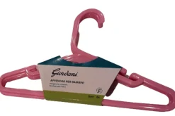 Giordani Appendi abiti in plastica rosa 6 pz