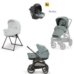 Inglesina Aptica xt system quattro darwin recline colore igloo grey telaio nero –
