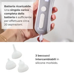 Bambino Nuvita Aspiratore nasale elettrico con batteria ricaricabile med