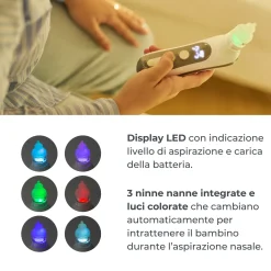 Bambino Nuvita Aspiratore nasale elettrico con batteria ricaricabile med