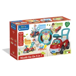 Baby Clementoni – nicolò go go 3 in 1 – macchinina primi passi