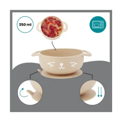 Babymoov set pappa 6-12 mesi 3 pezzi first’isy volpe beige