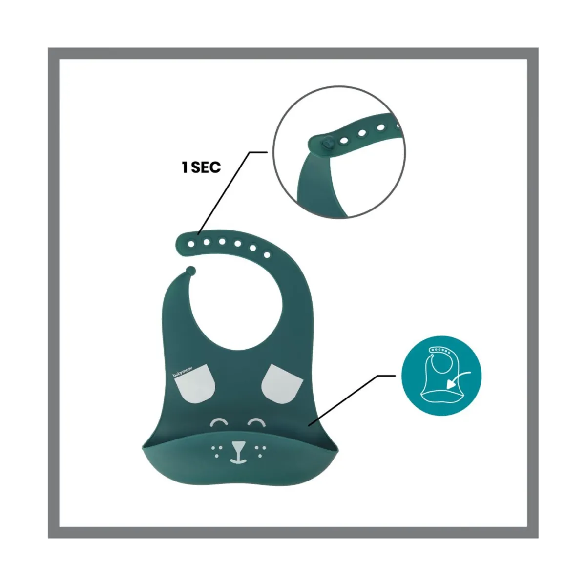 Babymoov set pappa 6-12 mesi 3 pezzi first’isy cane blu