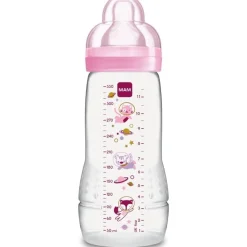 Mam Biberon easy active baby bottle 330 ml 4+ mesi, tettarella misura 3 piatta e simmetrica, rosa –