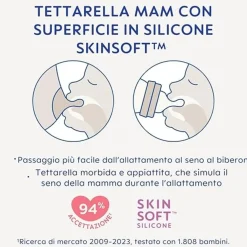 Mam Biberon easy active baby bottle 330 ml 4+ mesi, tettarella misura 3 piatta e simmetrica, rosa –