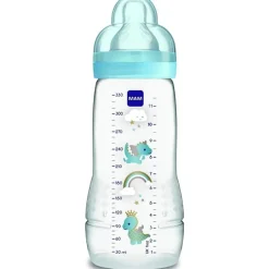 Mam Biberon easy active baby bottle 330 ml 4+ mesi, tettarella misura 3 piatta e simmetrica, azzurro –