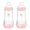 Mam Biberon easy start 260ml bio-circolare conf. doppia rosa –