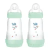 Mam Biberon easy start 260ml bio-circolare conf. doppia verde –