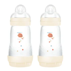 Mam Biberon easy start 260ml bio-circolare conf. doppia beige –