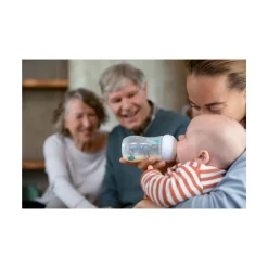 Avent Biberon natural con tettarella a risposta naturale e valvola airfree decorazione elefanti da 260 ml 1m+ | senza bpa – philips