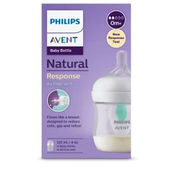 Avent Biberon natural con tettarella a risposta naturale e valvola airfree da 125 ml 0m+| senza bpa – philips