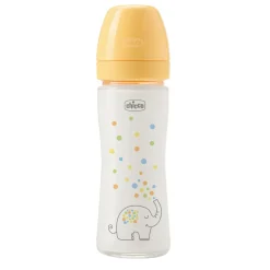 Chicco Biberon perfect easy 240ml in vetro arancione –
