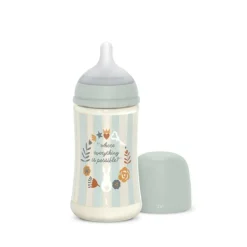 Suavinex Biberon wonderland 270 ml flusso medio azzurro –