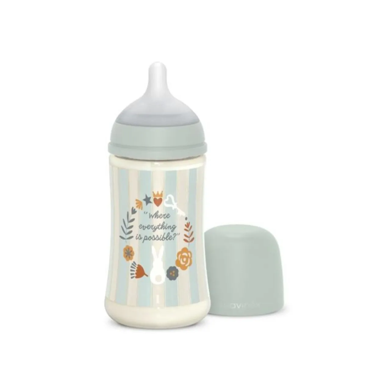 Suavinex Biberon wonderland 270 ml flusso medio azzurro –