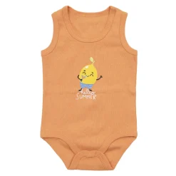 Mawi Body a canotta bimbo arancio stampato