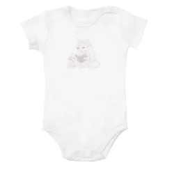 Mawi Body mezza manica interlock bimba bianco stampato