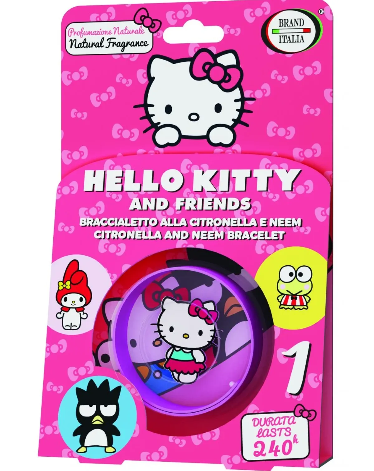 Brand italia Brand-italia hello kitty and friends braccialetto alla citronella e neem