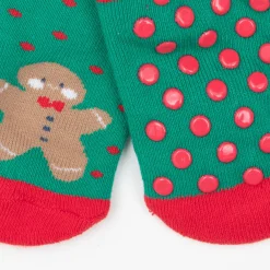 Mawi Calze antiscivolo unisex verdi “christmas”