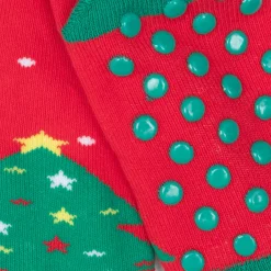 Mawi Calze antiscivolo unisex rosse “christmas”