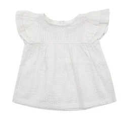 Mawi Camicetta giromanica bimba bianca