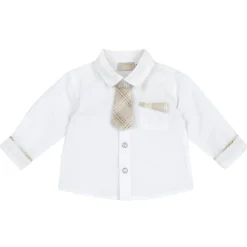Chicco Camicia m/l con cravattino beige