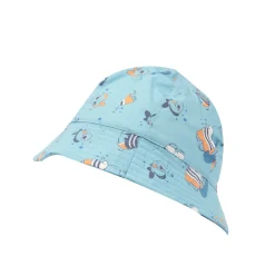 Mawi Cappellino da pescatore bimbo azzurro stampato