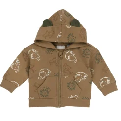 Chicco Cardigan con cappuccio e zip all over giungla –
