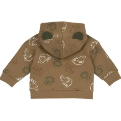 Chicco Cardigan con cappuccio e zip all over giungla –