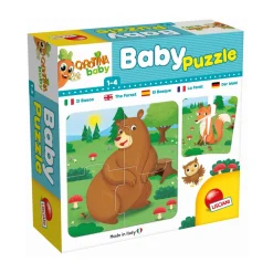LISCIANI Carotina baby puzzle il bosco – 6 puzzle animali in cartone per bambini