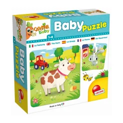 LISCIANI Carotina baby puzzle la fattoria – 6 puzzle per bambini con animali della fattoria in cartone