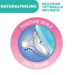 Chicco – biberon naturalfeeling bimbo, 2m+, 250 ml, flusso medio