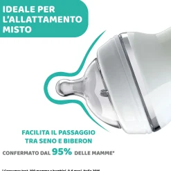 Chicco – biberon naturalfeeling neutro, 0m+, 150 ml, flusso lento