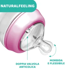 Chicco – biberon naturalfeeling bimba, 6m+, 330 ml, flusso veloce