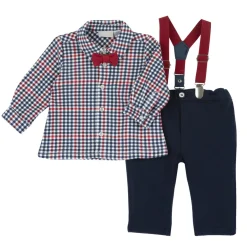 Chicco – completo natale con camicia e pantaloni lunghi