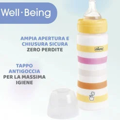 Chicco biberon benessere 330ml flusso rapido in plastica